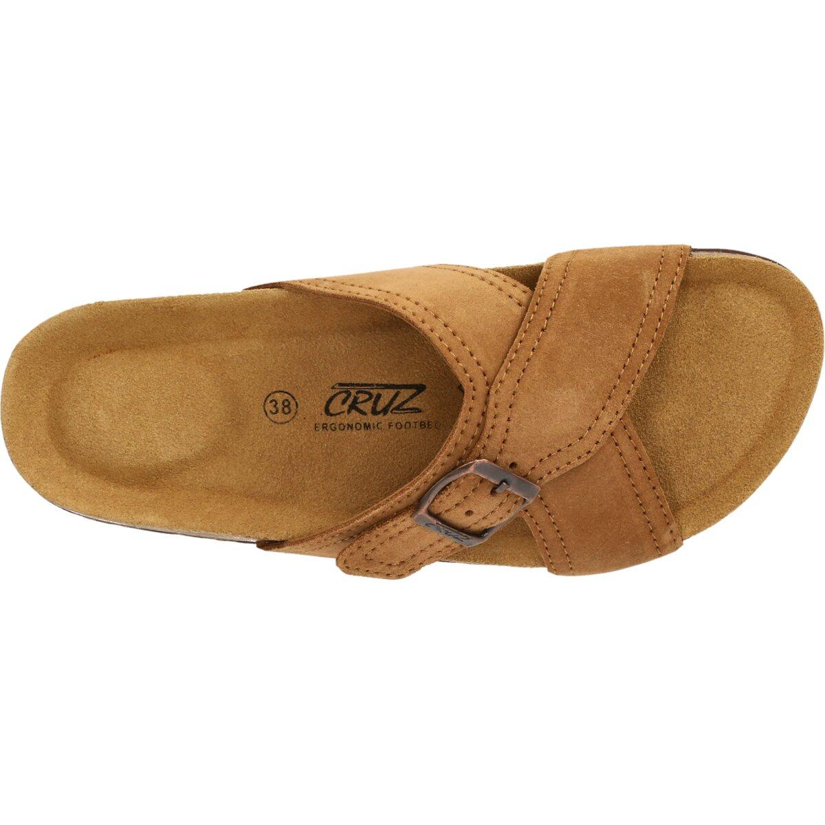 Cruz Tellian Leather Korksandaler Dame Toffee
