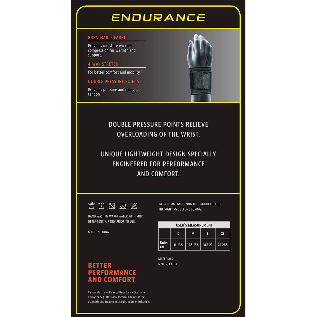 Endurance Protech Håndledsstøtte Black