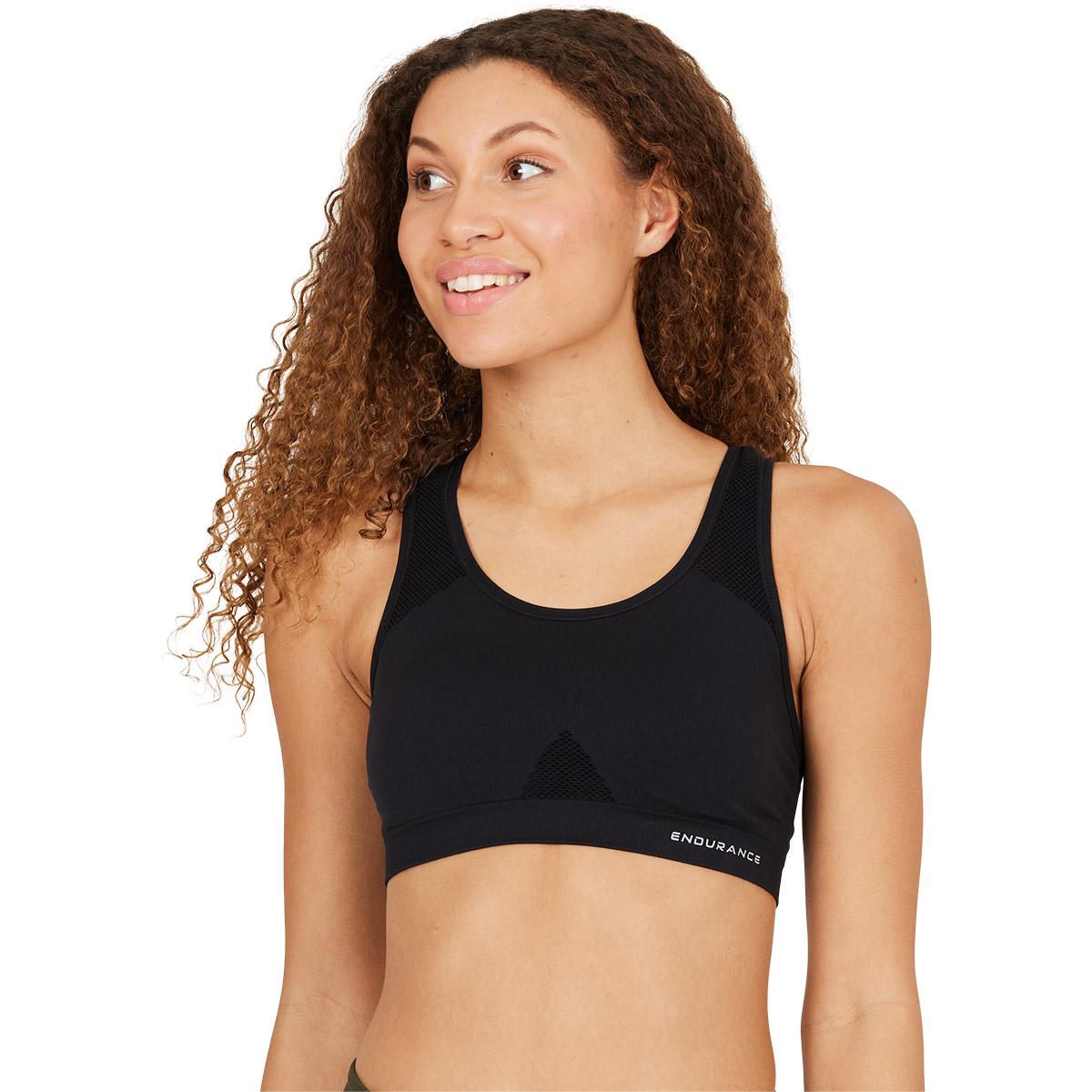 Endurance George West Medium Support Sports BH Dame Black