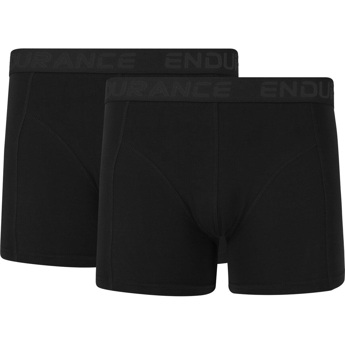 Endurance Brighton 2-Pack Bambus Boxershorts Herre Black/Black