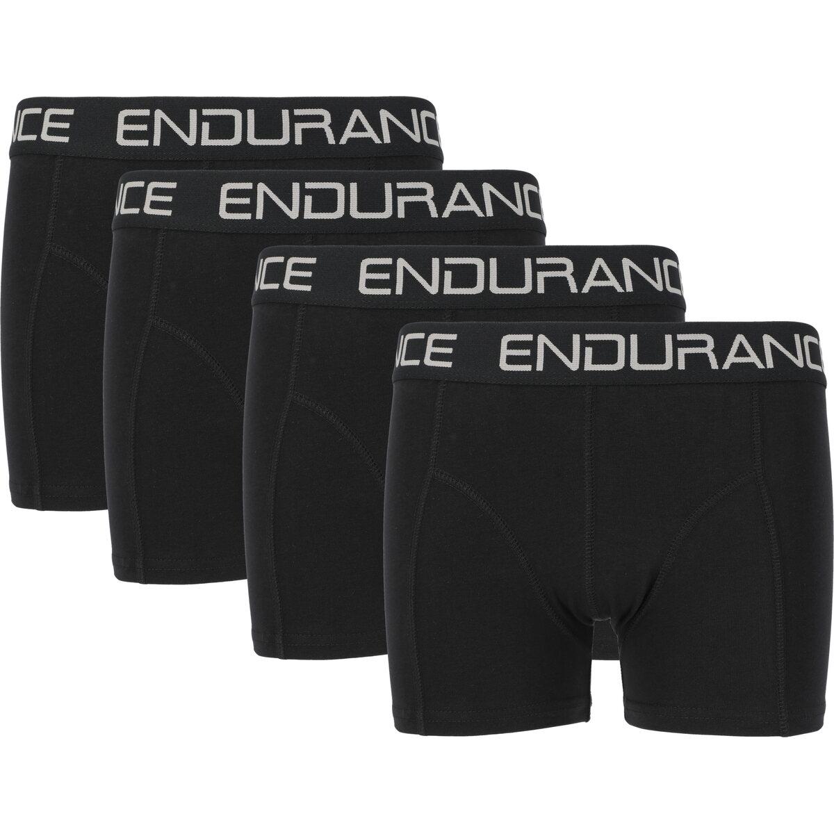 Endurance Burke 4-Pack Boxershorts Børn Black