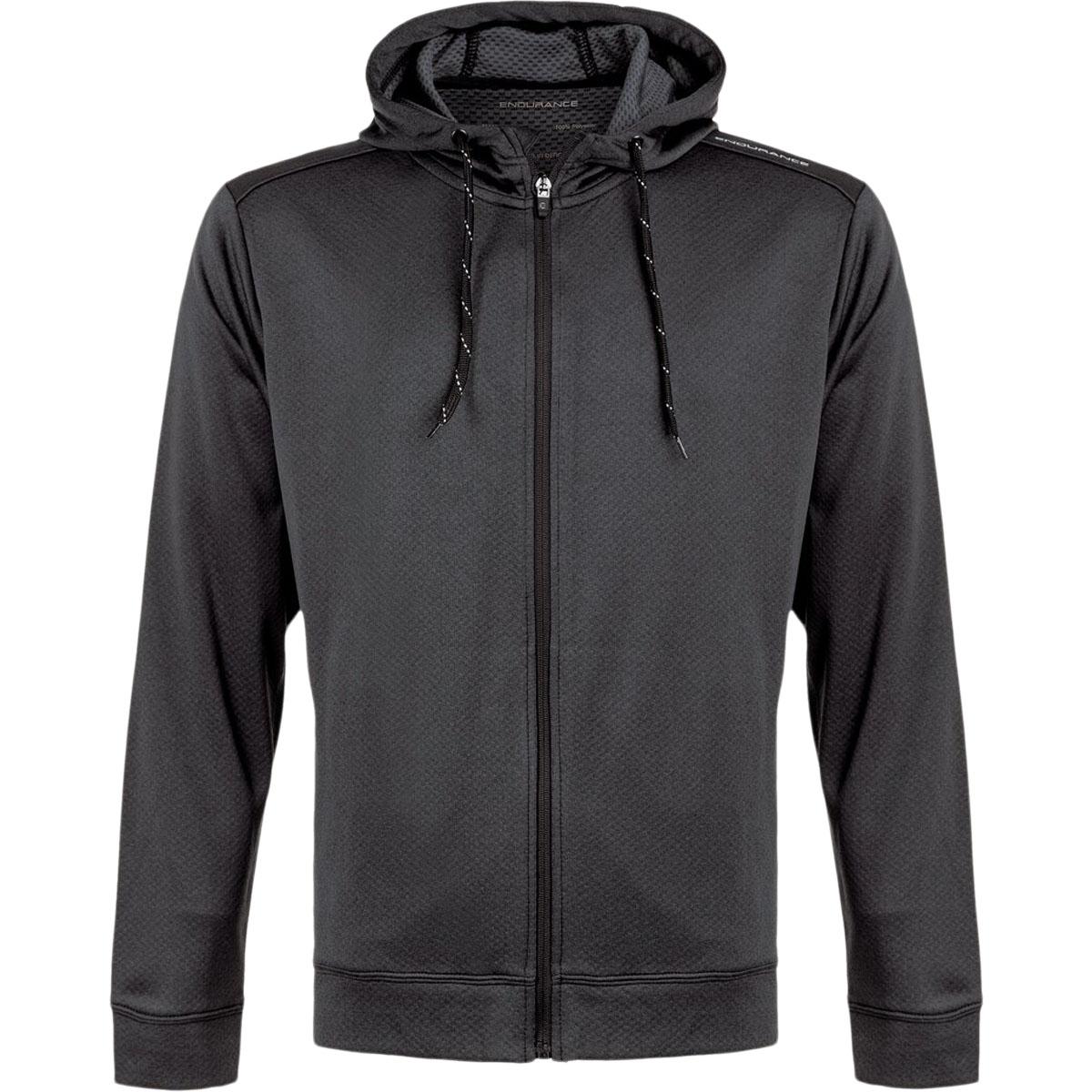Endurance Dereff Full Zip Trænings Hættetrøje Herre Black Melange