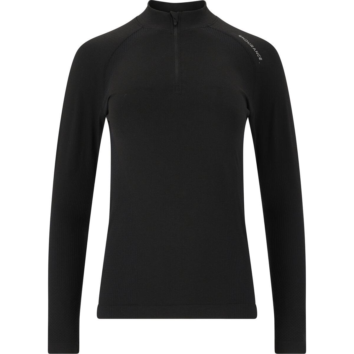 Endurance Halen Seamless Midlayer Treningstrøye Dame Dark Grey Melange