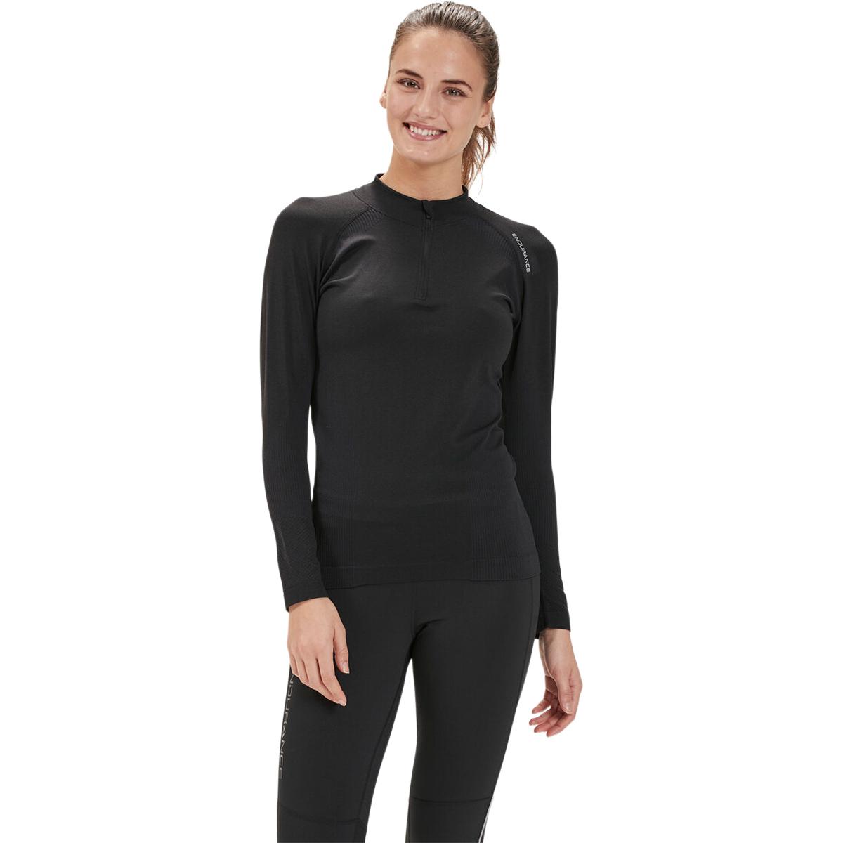 Endurance Halen Seamless Midlayer Treningstrøye Dame Dark Grey Melange