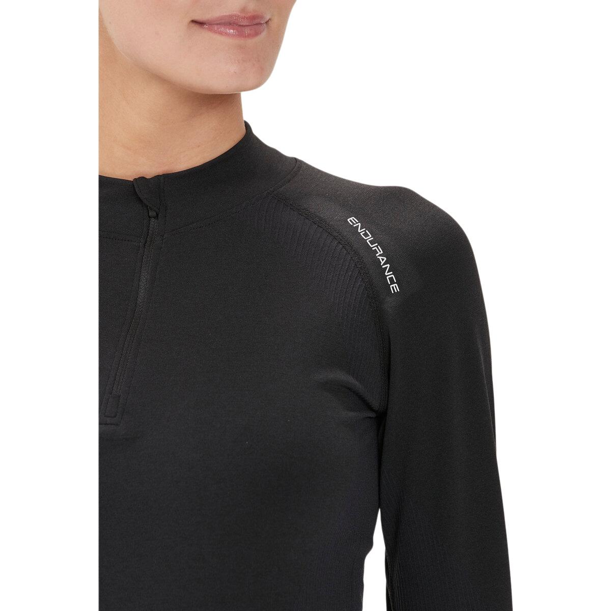 Endurance Halen Seamless Midlayer Treningstrøye Dame Dark Grey Melange