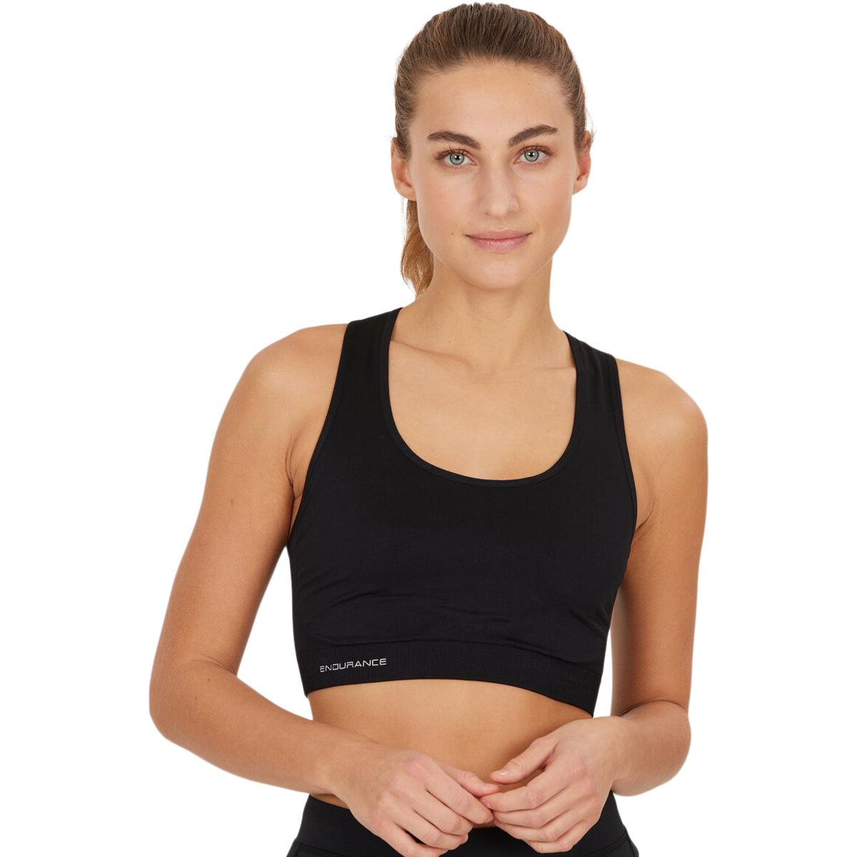 Endurance Katrina Seamless Light Support Sports BH Dame Black