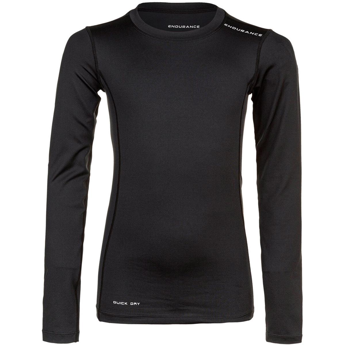 Endurance Power Langermet Baselayer T-skjorte Barn Black