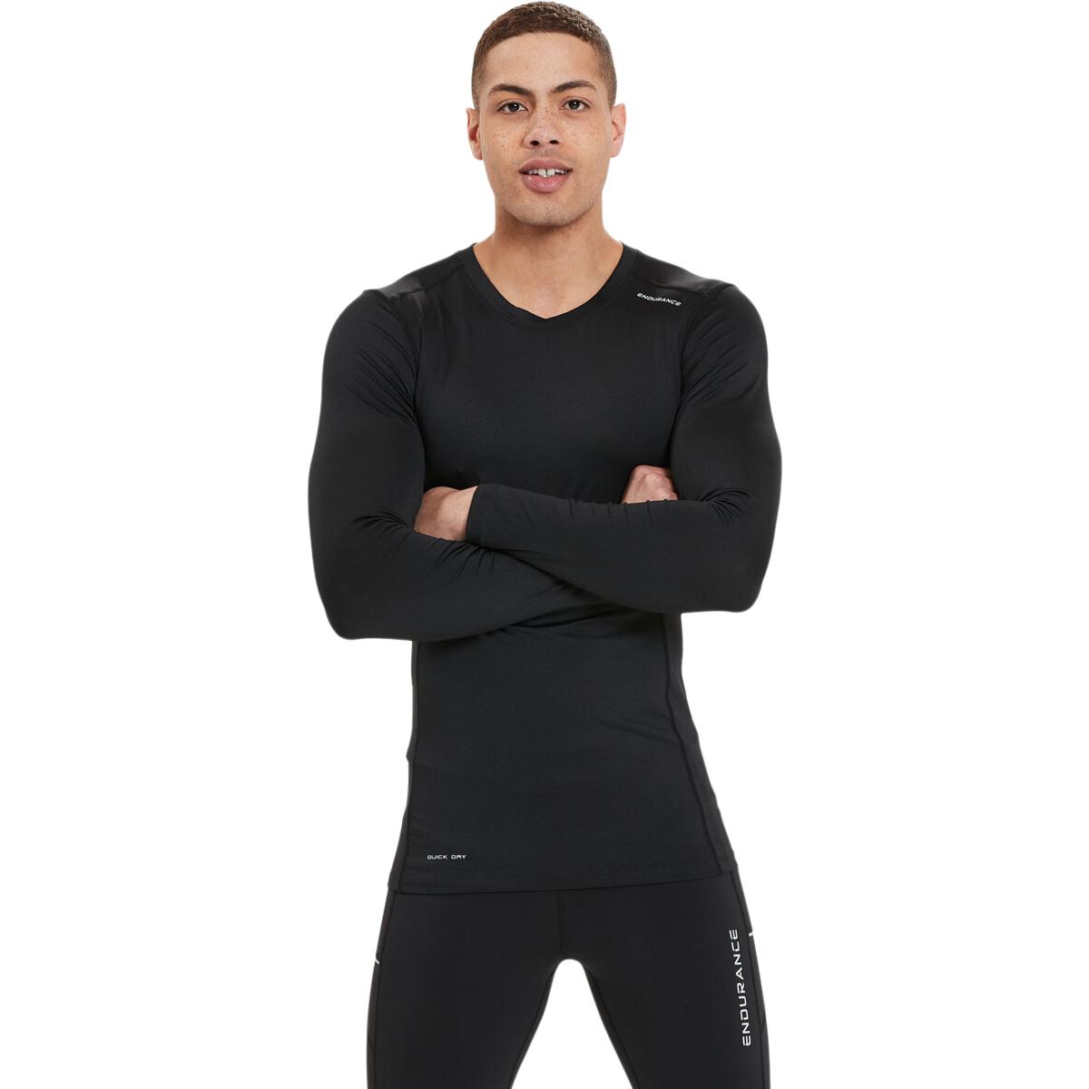 Endurance Power Langærmet Baselayer T-shirt Herre Black