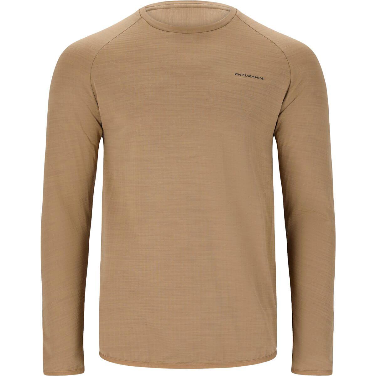 Endurance Avan Waffle Langærmet Løbe T-shirt Herre Kelp