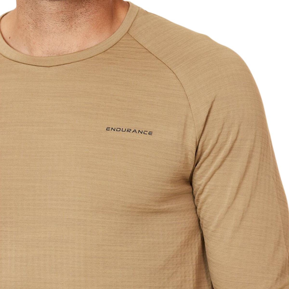 Endurance Avan Waffle Langærmet Løbe T-shirt Herre Kelp