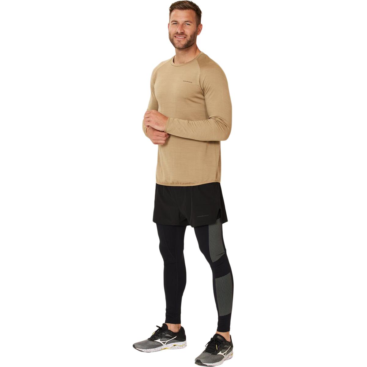 Endurance Avan Waffle Langærmet Løbe T-shirt Herre Kelp