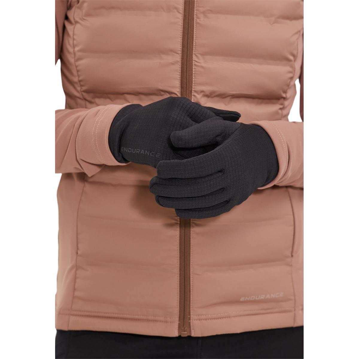 Endurance Nevier Waffle Løbehandsker Black