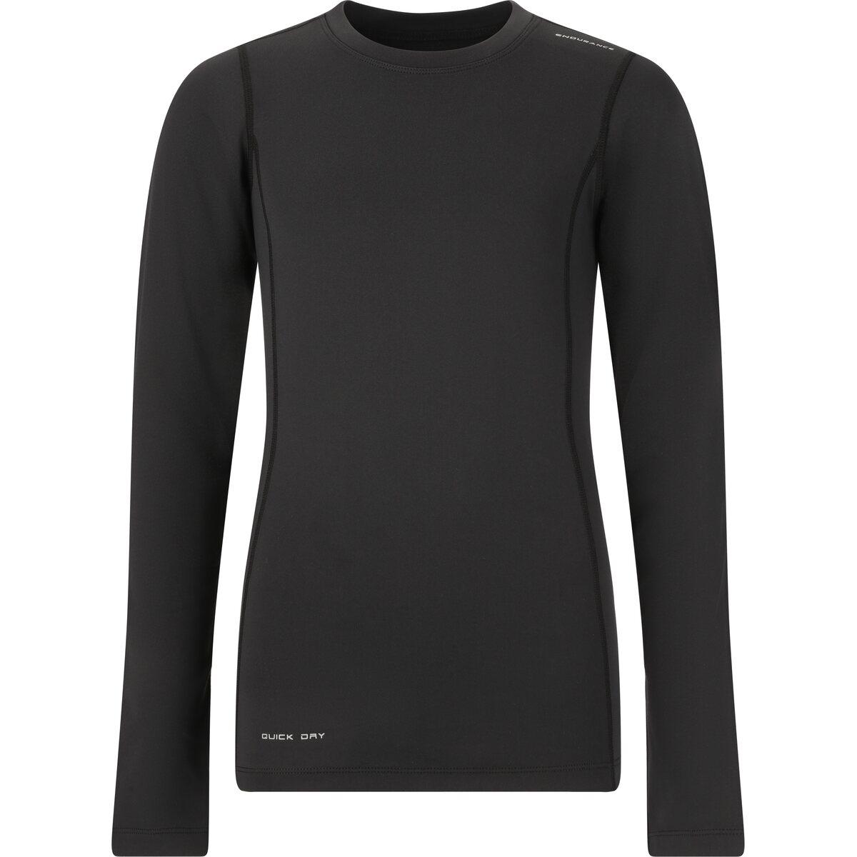 Endurance Power Winter Langermet Baselayer T-skjorte Barn Black