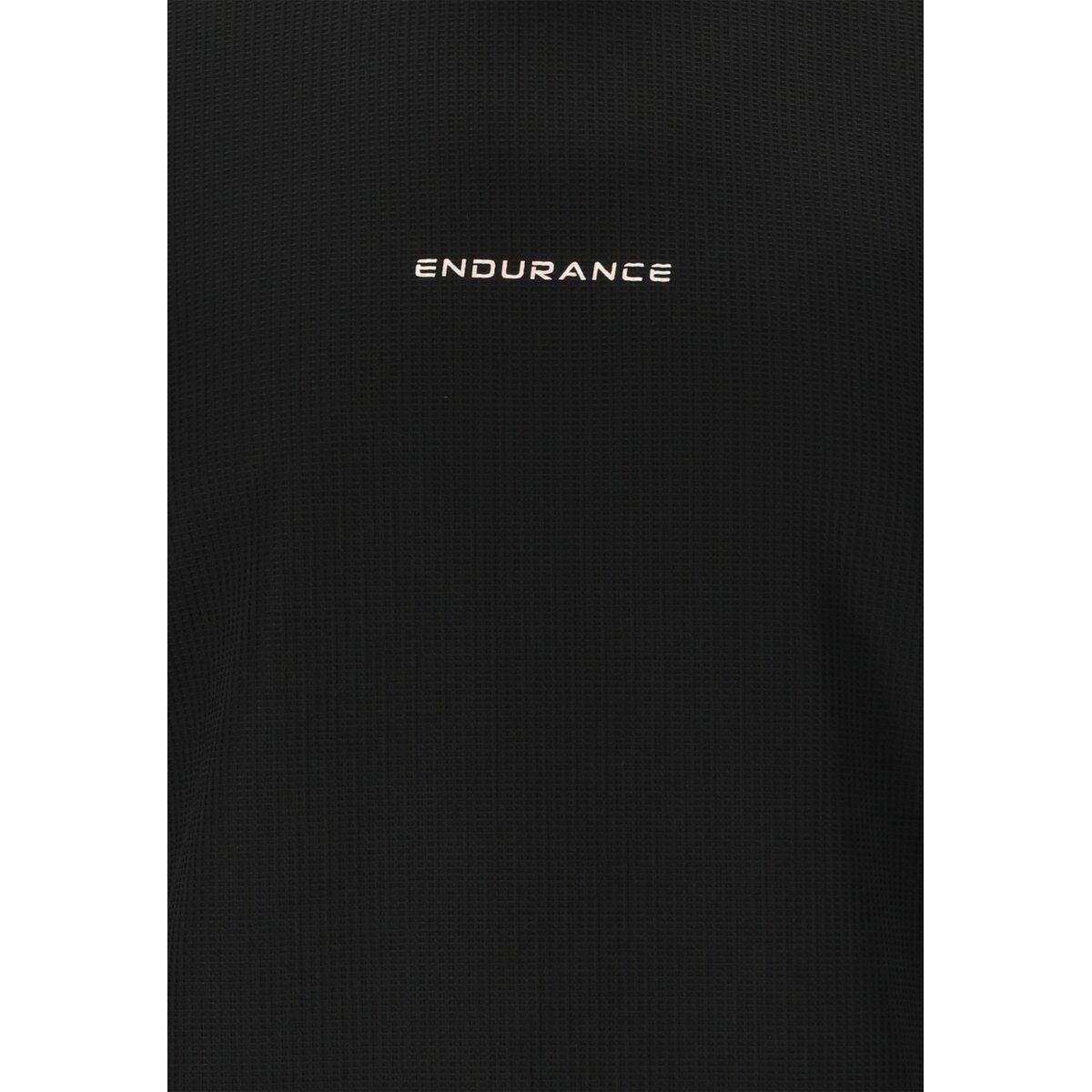Endurance Patsy Waffle Langærmet Løbe T-shirt Herre Black