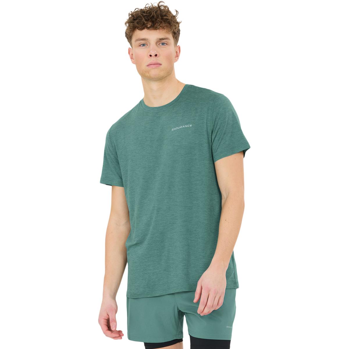 Endurance Abdon Løbe T-shirt Herre Silver Pine