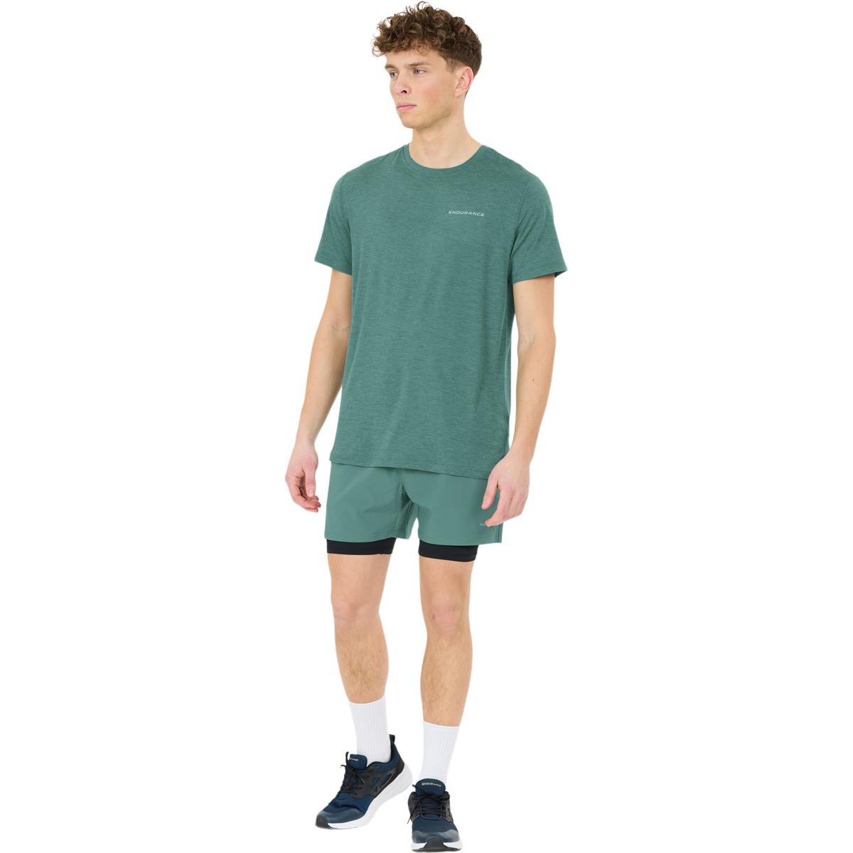 Endurance Abdon Løbe T-shirt Herre Silver Pine