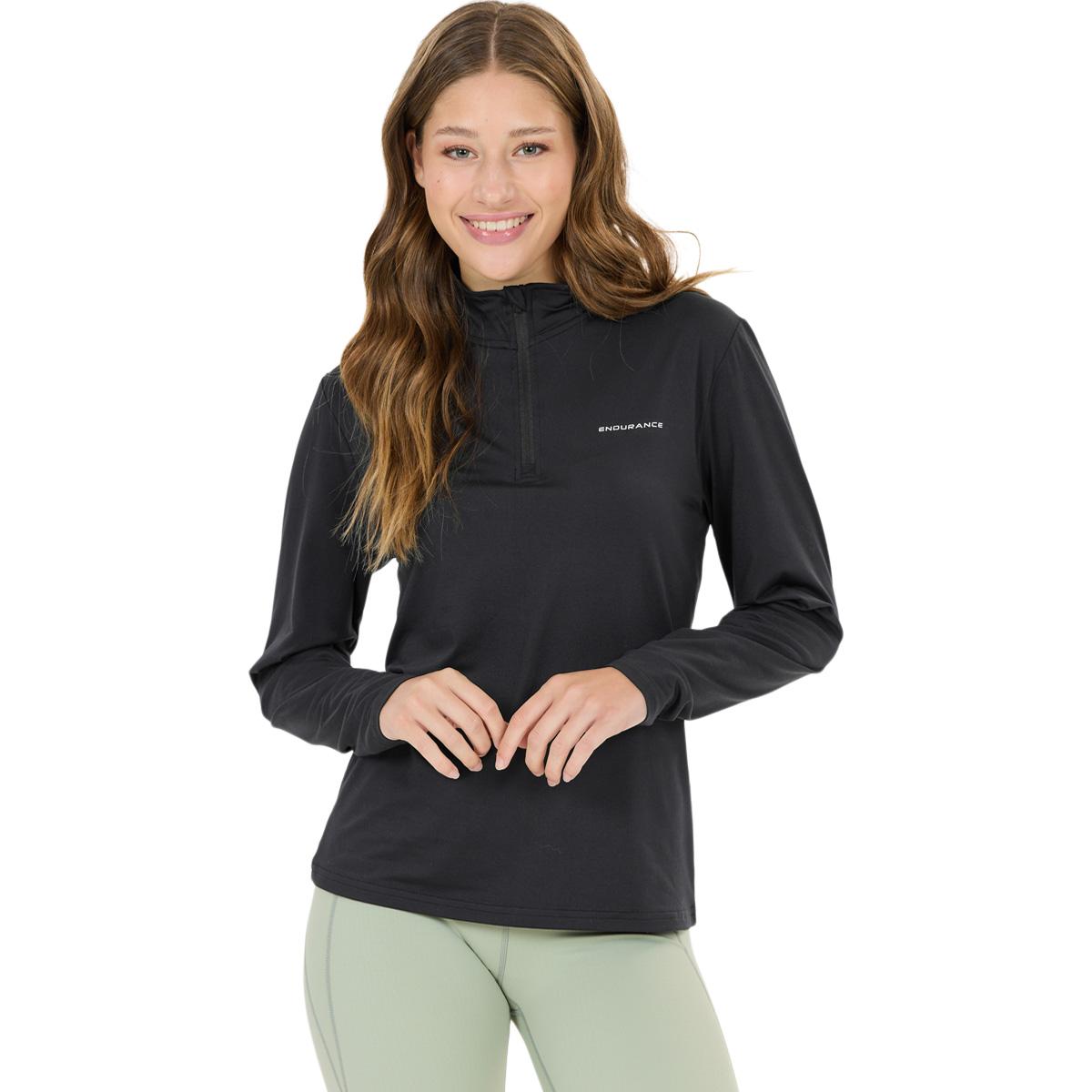 Endurance Aileen Half Zip Løpetrøye Dame Black