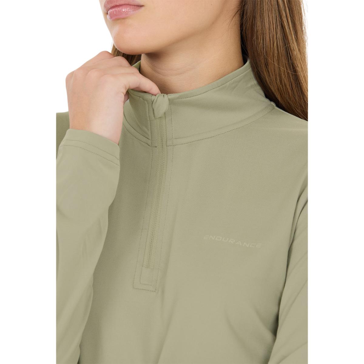 Endurance Aileen Half Zip Løpetrøye Dame Seagrass