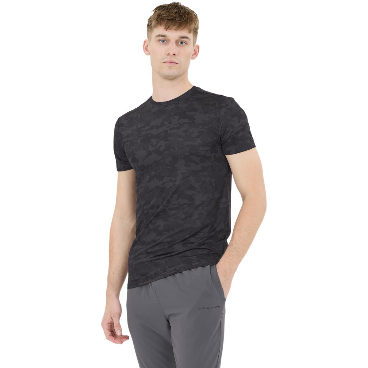 Endurance Genen Trænings T-shirt Herre Black Camouflage