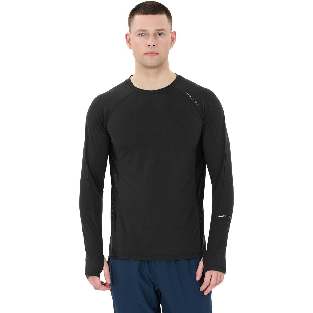 Endurance Jonnik Langærmet Trænings T-shirt Herre Black