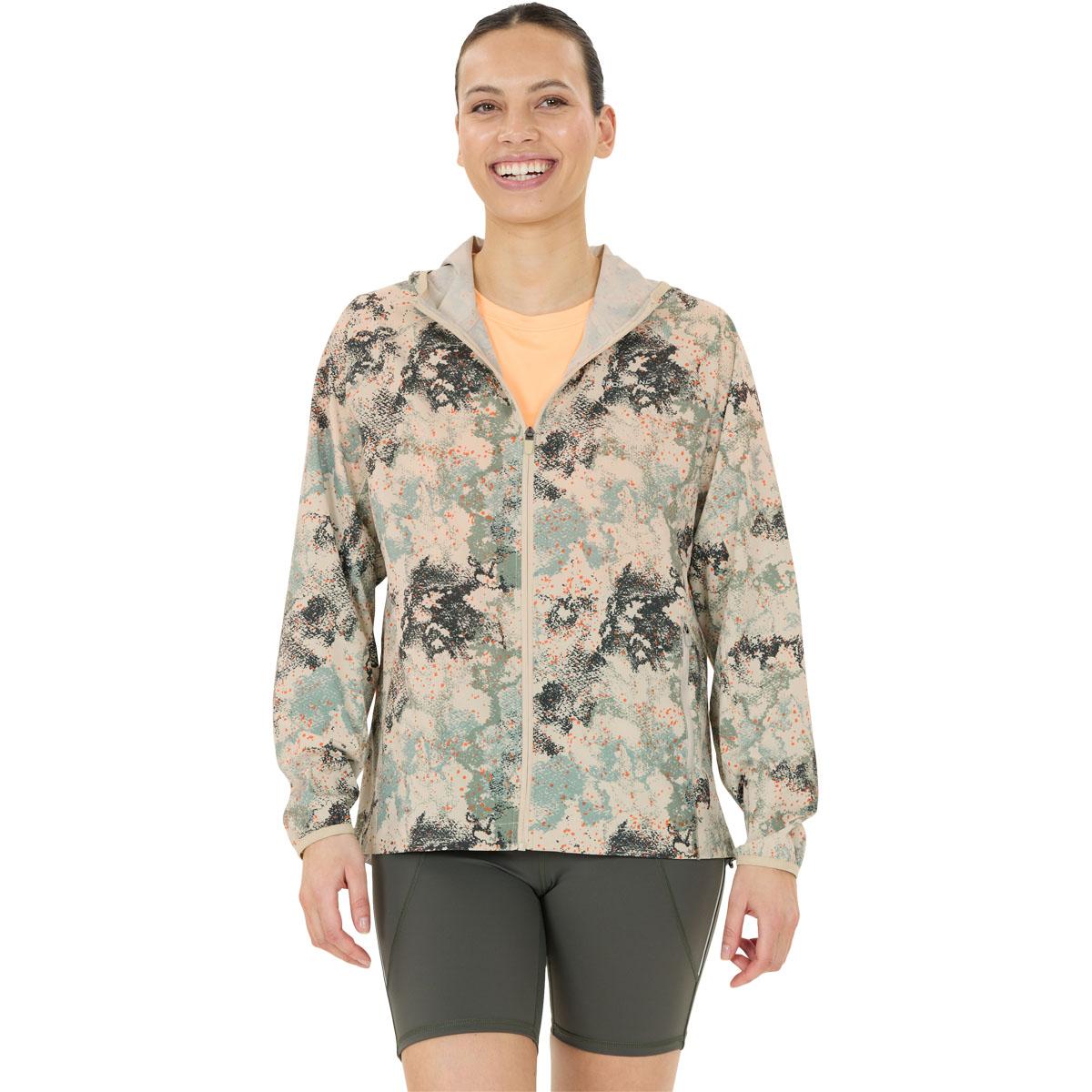Endurance Braylen AOP Træningsjakke Dame Beige/Green