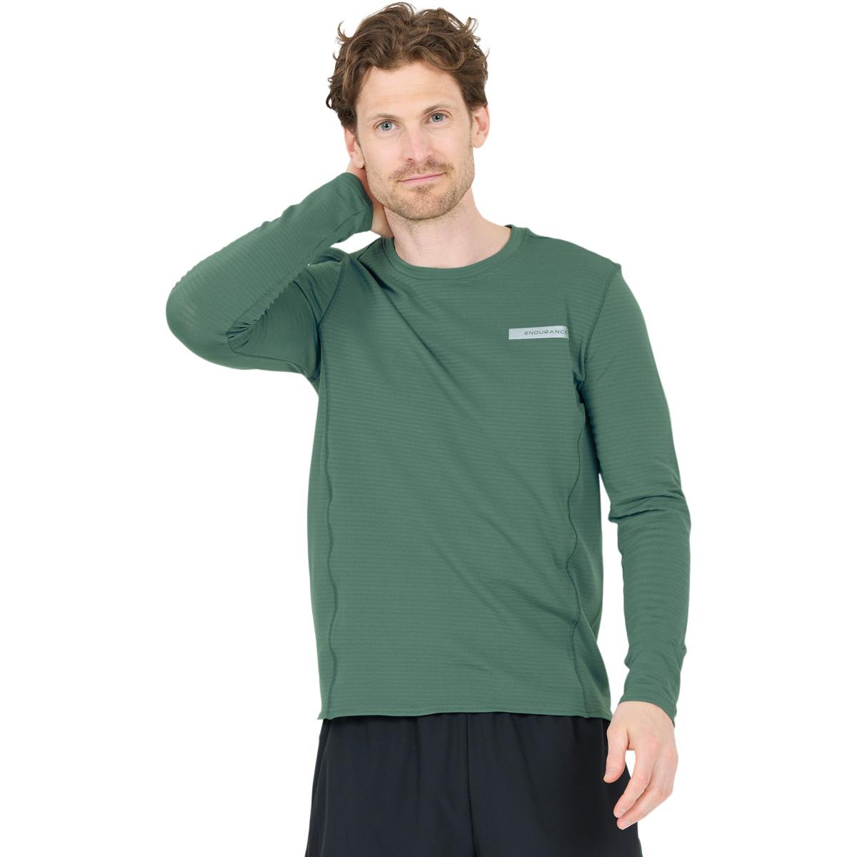 Endurance Bopha Midlayer Løbetrøje Herre Silver Pine