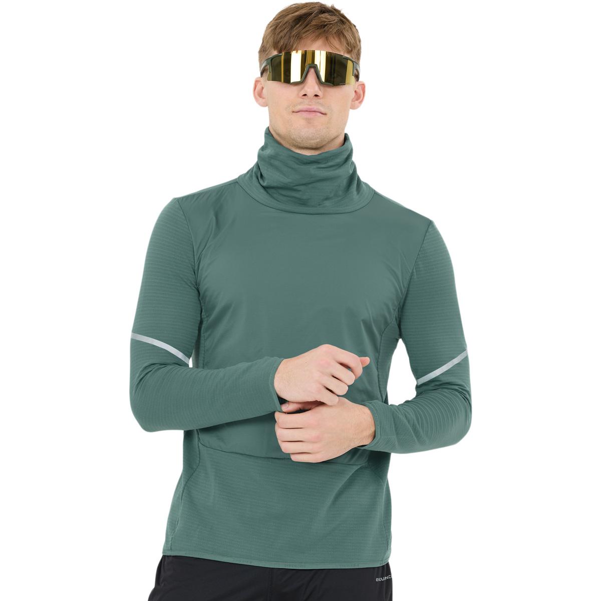 Endurance Bopha High Neck Midlayer Løbetrøje Herre Silver Pine