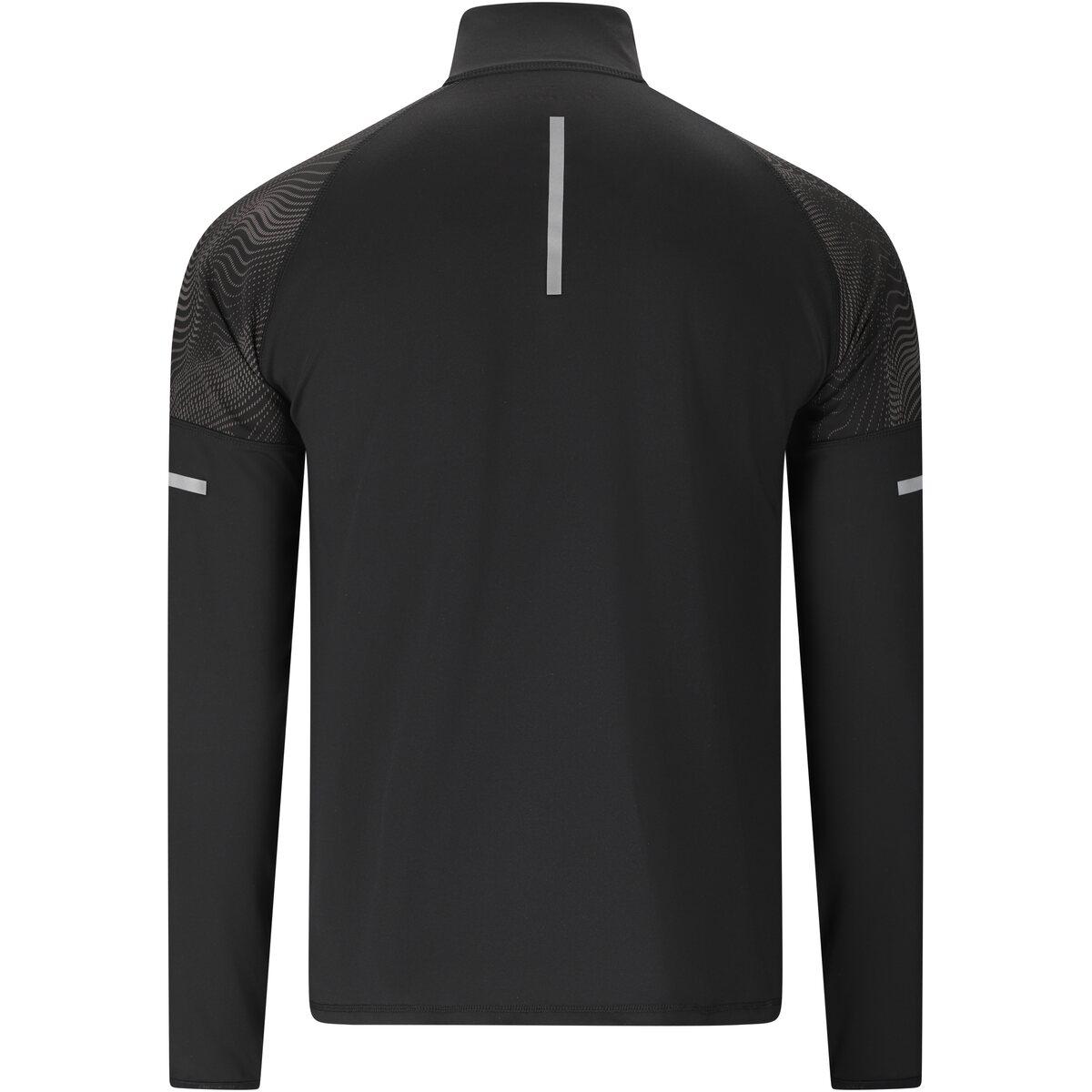 Endurance Rumbia Printed Midlayer Løbetrøje Herre Black