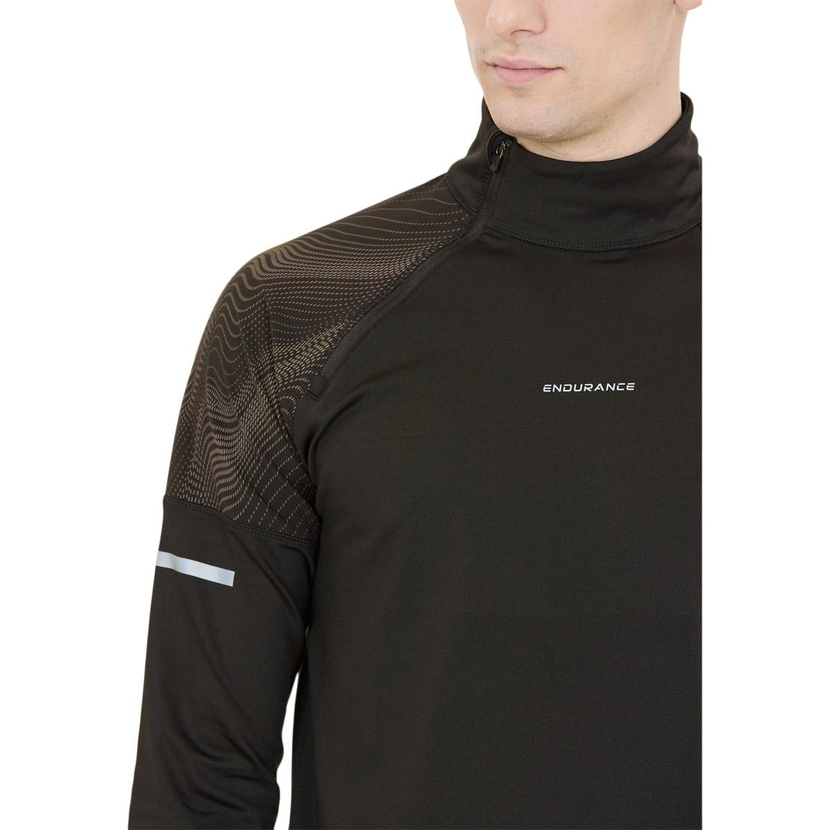 Endurance Rumbia Printed Midlayer Løbetrøje Herre Black