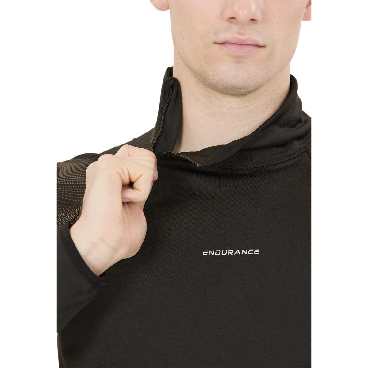 Endurance Rumbia Printed Midlayer Løbetrøje Herre Black