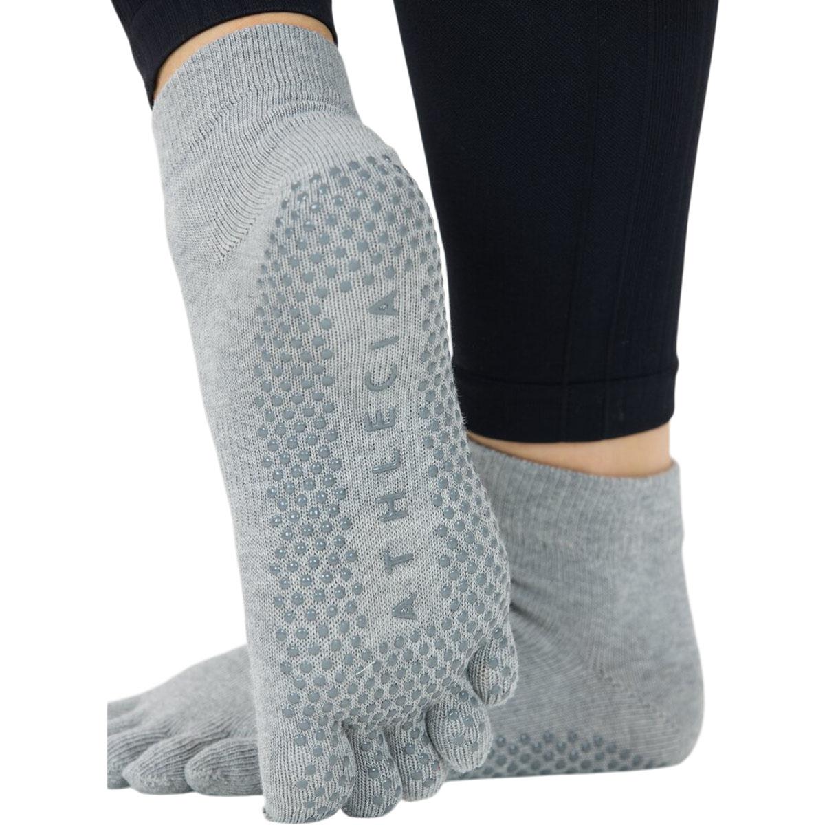Athlecia Binnya Yoga Toe Strømper Dame Light Grey Melange