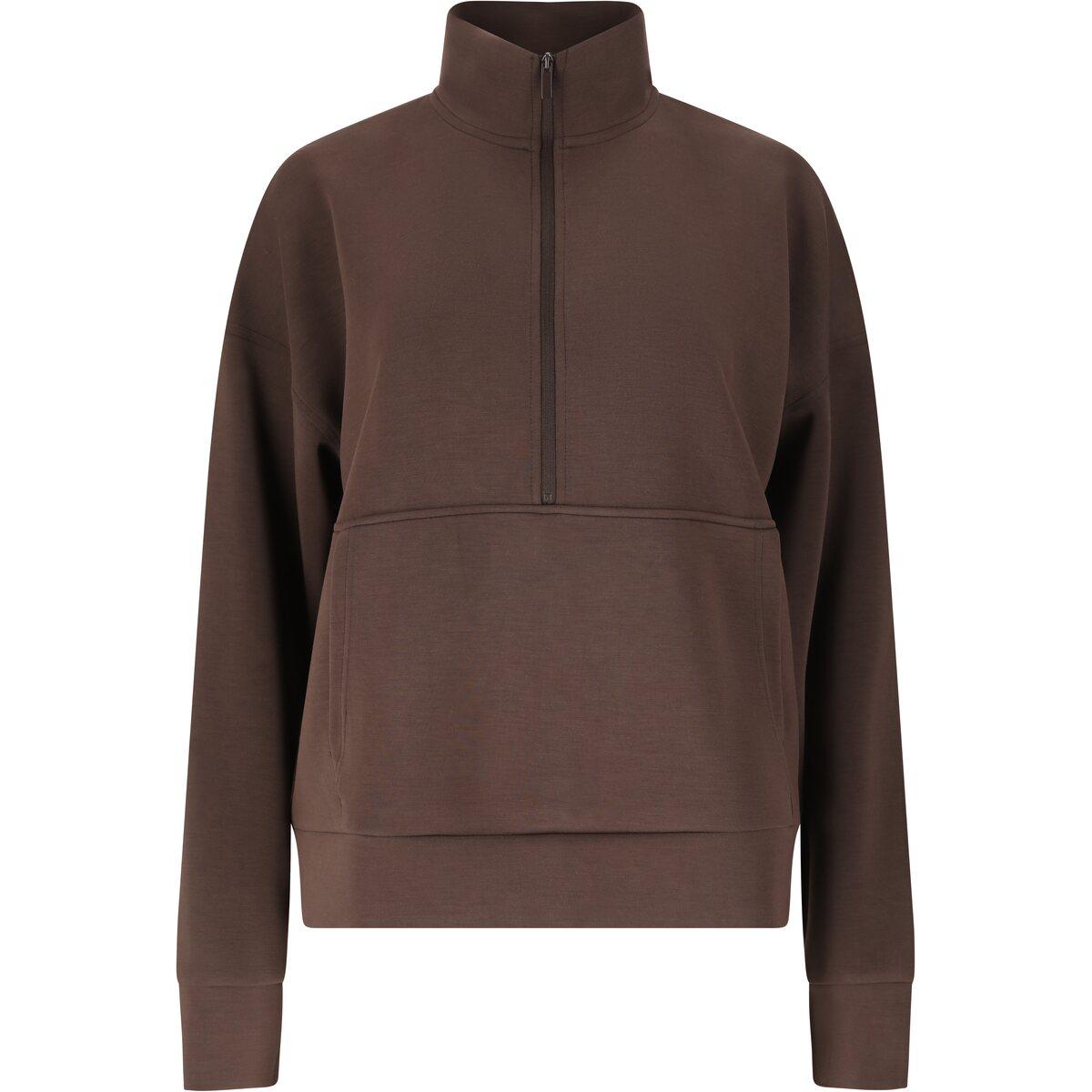 Athlecia Jillnana Half Zip Træningstrøje Dame Chocolate Torte