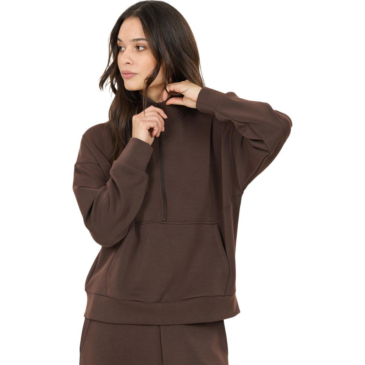 Athlecia Jillnana Half Zip Træningstrøje Dame Chocolate Torte