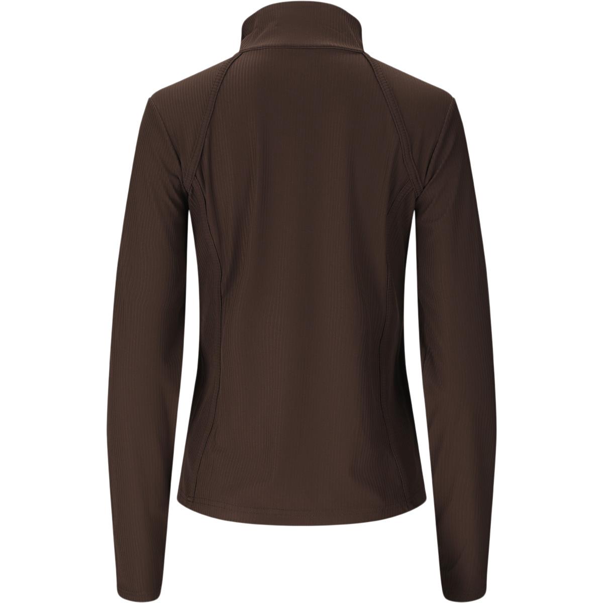 Athlecia Thrine Rib Full Zip Treningsgenser Dame Chocolate Torte