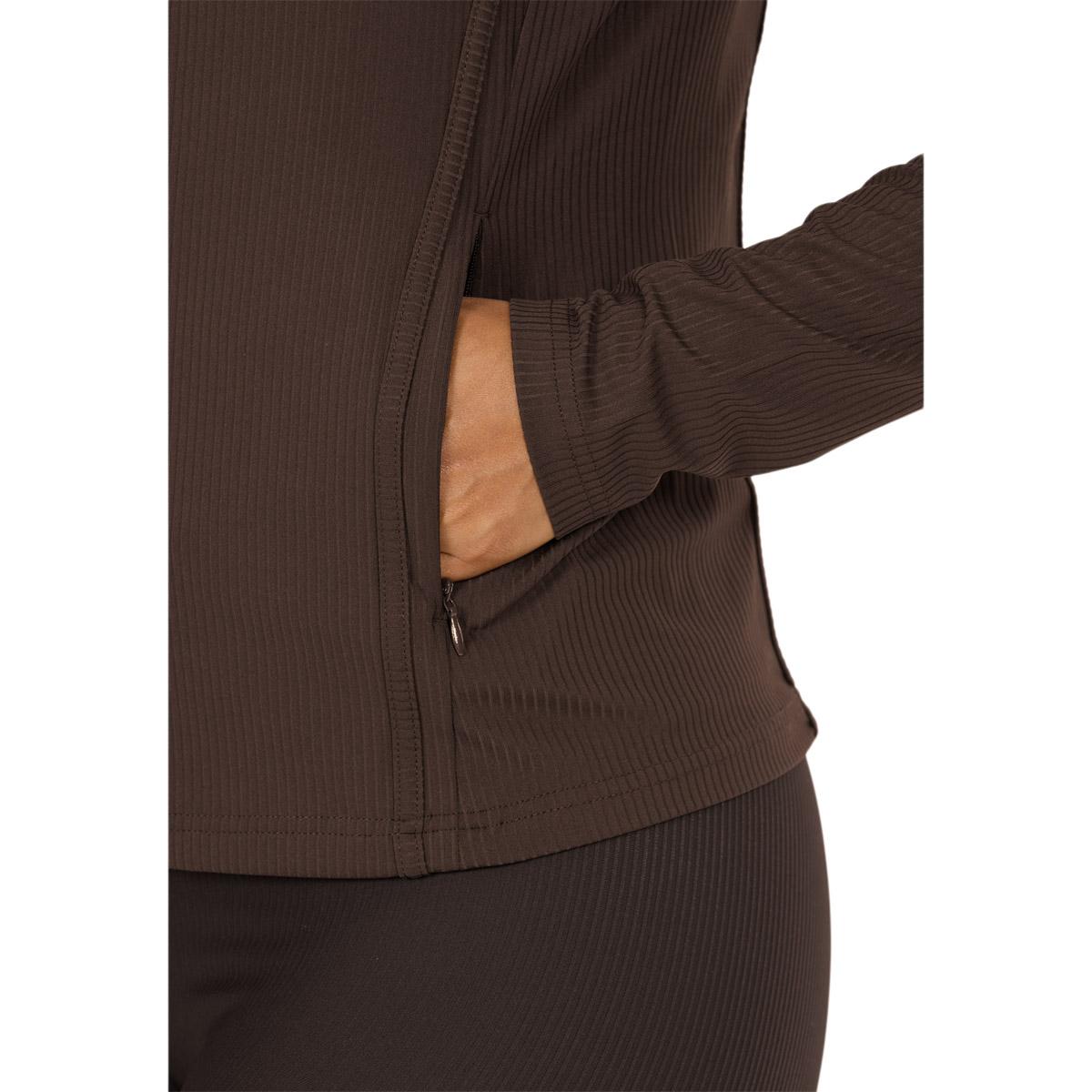 Athlecia Thrine Rib Full Zip Treningsgenser Dame Chocolate Torte