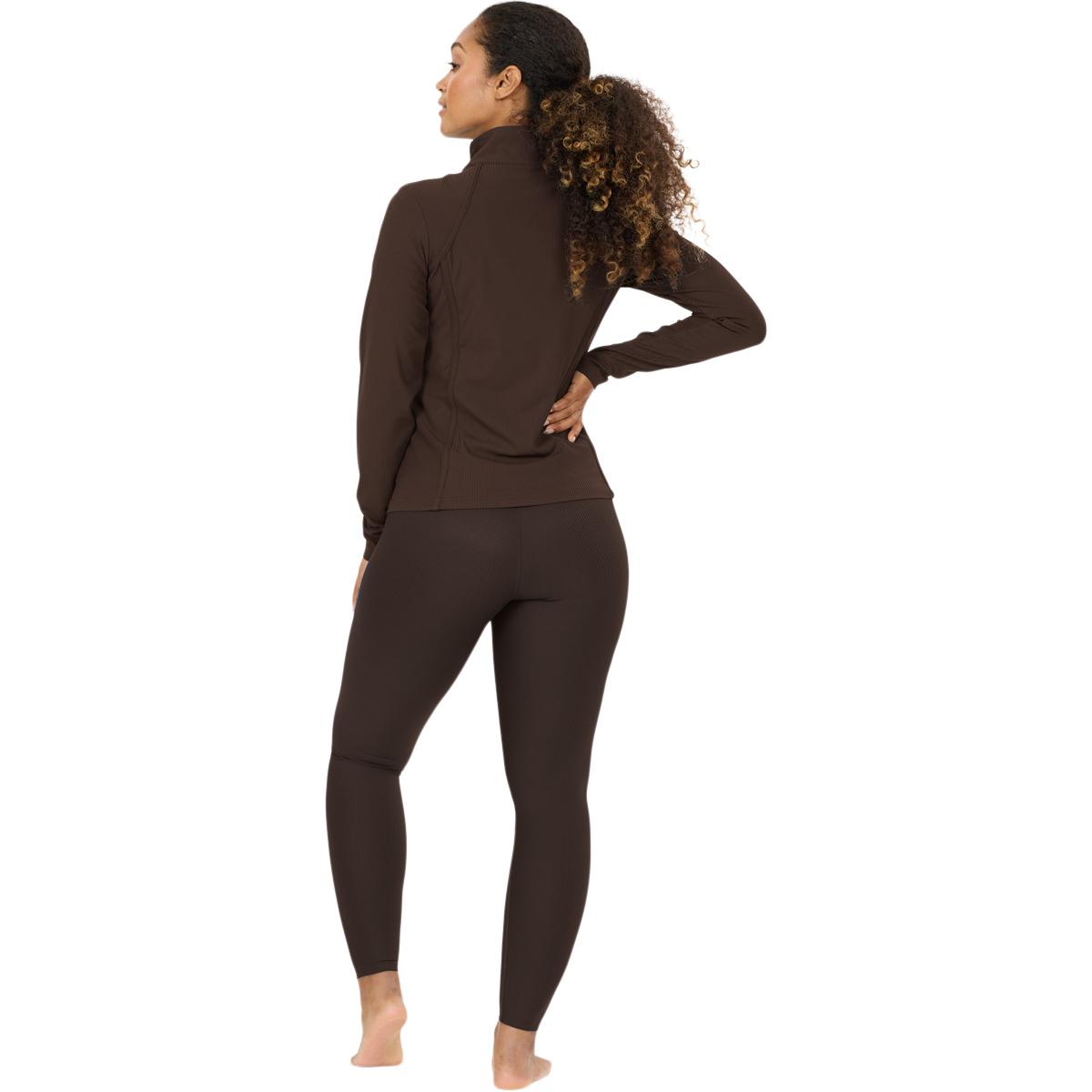 Athlecia Thrine Rib Full Zip Treningsgenser Dame Chocolate Torte