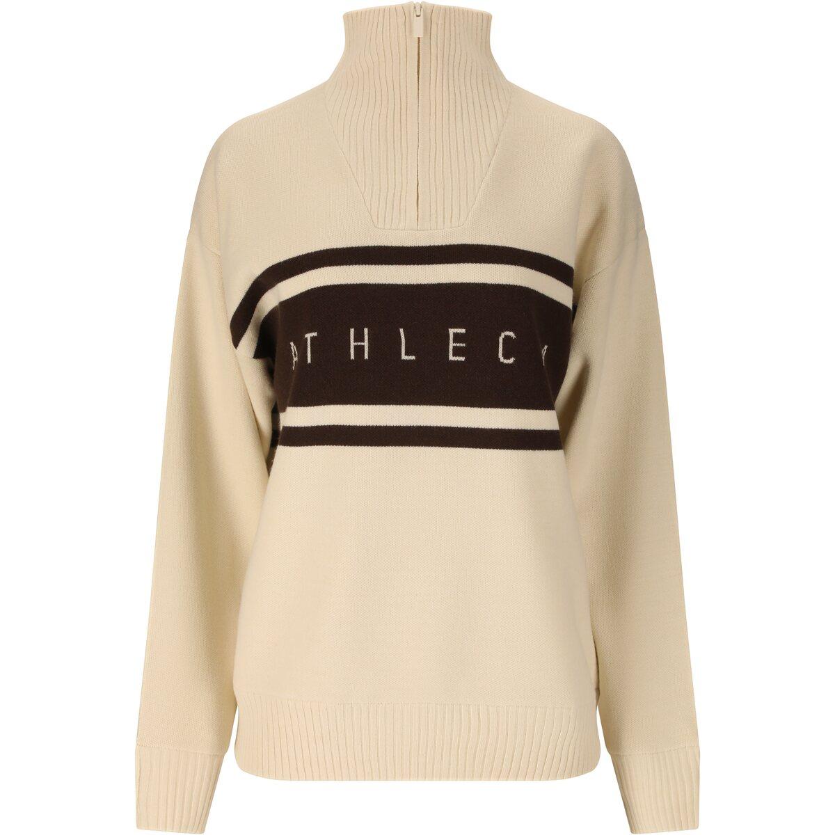 Athlecia Yiruma Half Zip Strikkegenser Dame Whisper White