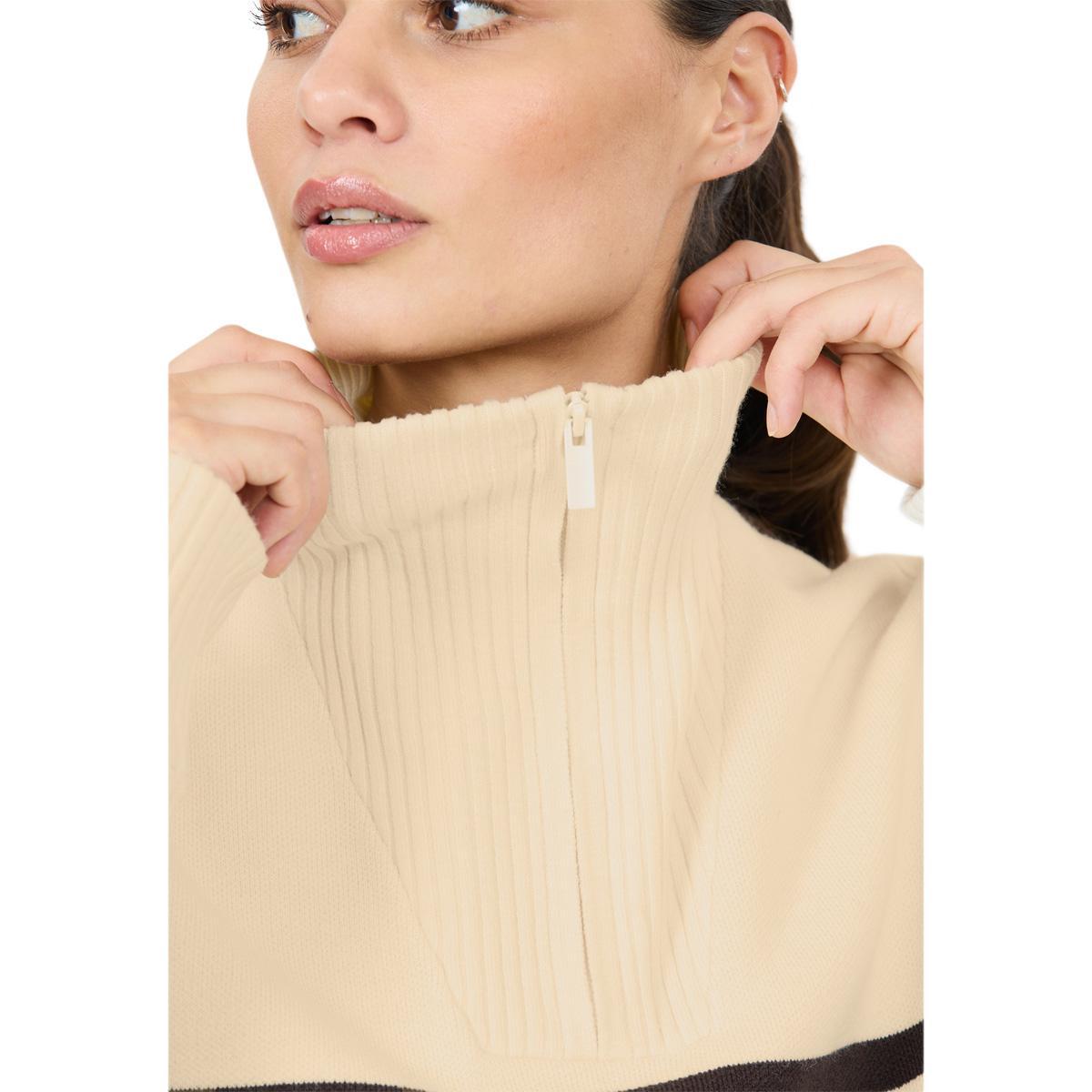 Athlecia Yiruma Half Zip Strikkegenser Dame Whisper White