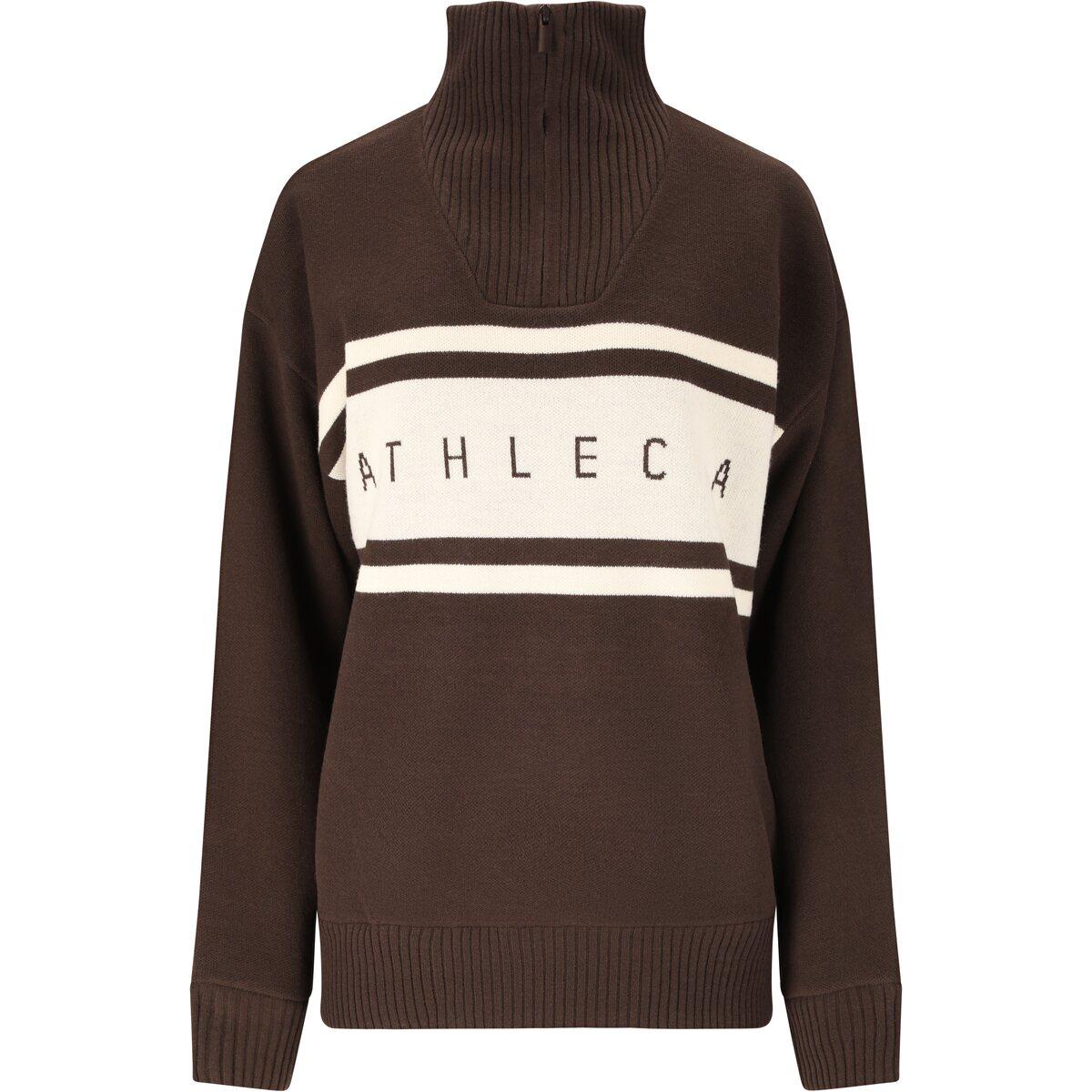Athlecia Yiruma Half Zip Strikkegenser Dame Chocolate Torte