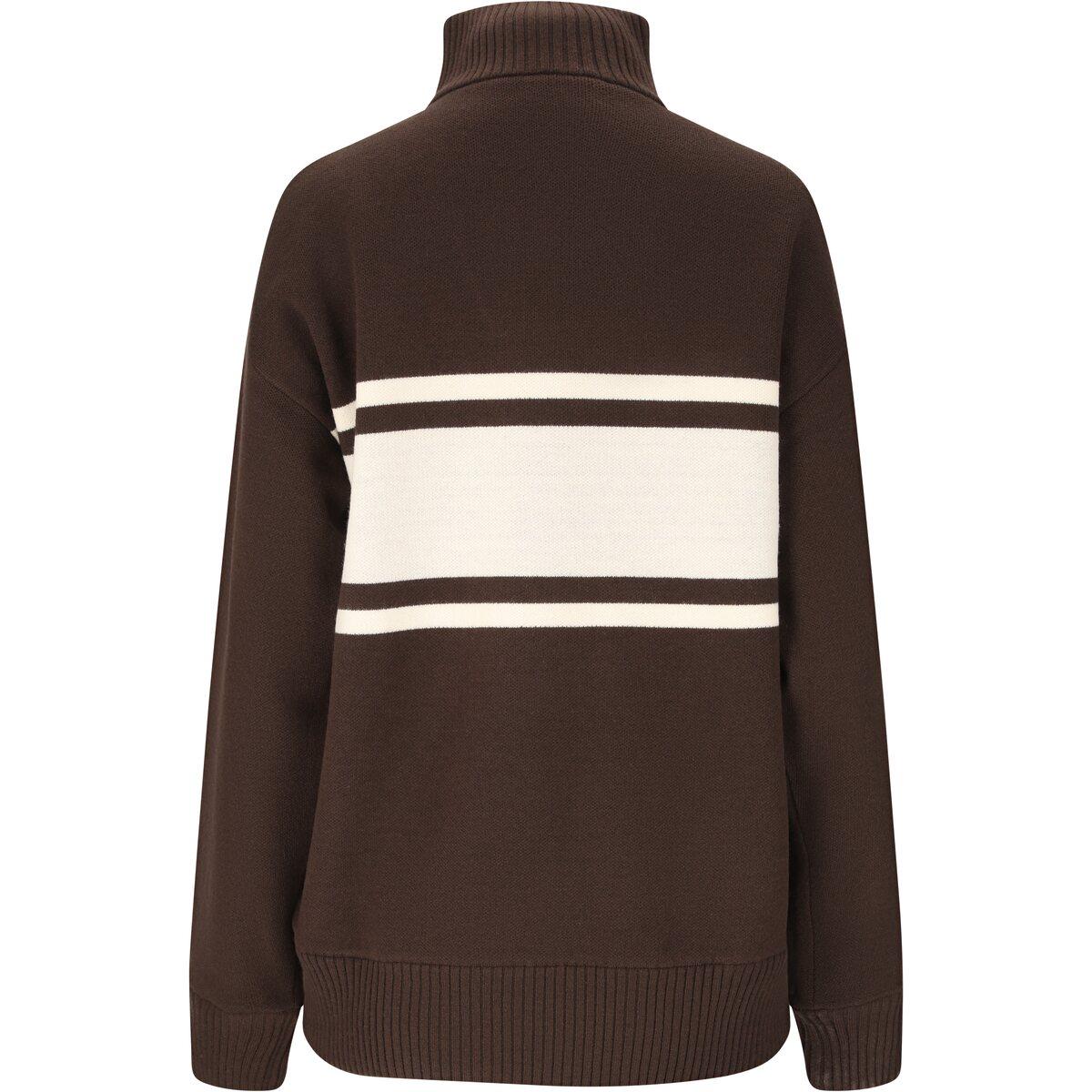 Athlecia Yiruma Half Zip Strikkegenser Dame Chocolate Torte