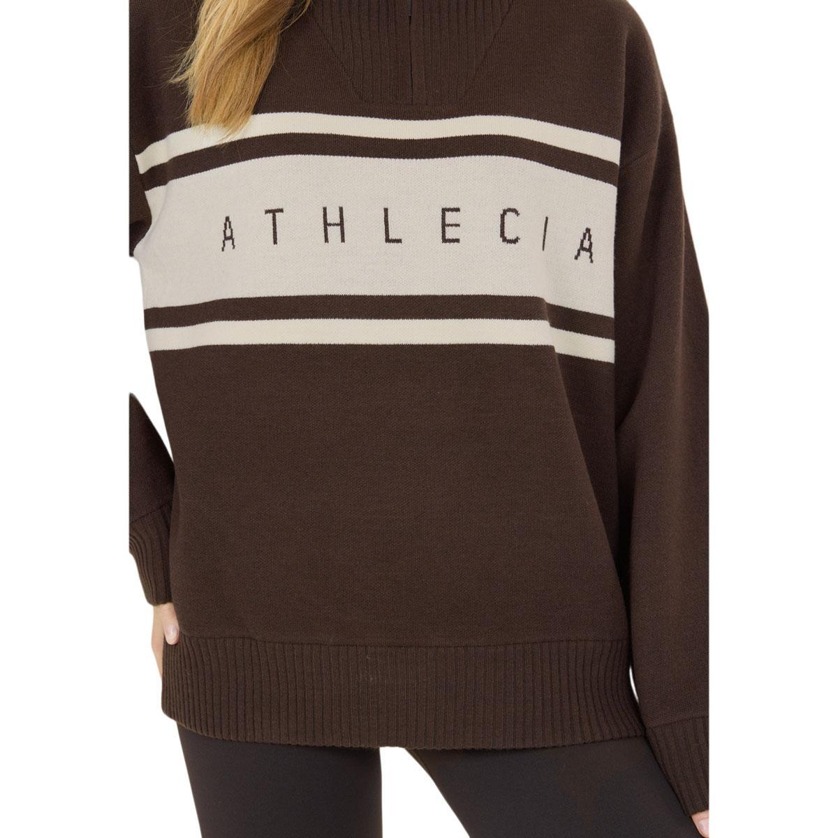 Athlecia Yiruma Half Zip Strikkegenser Dame Chocolate Torte