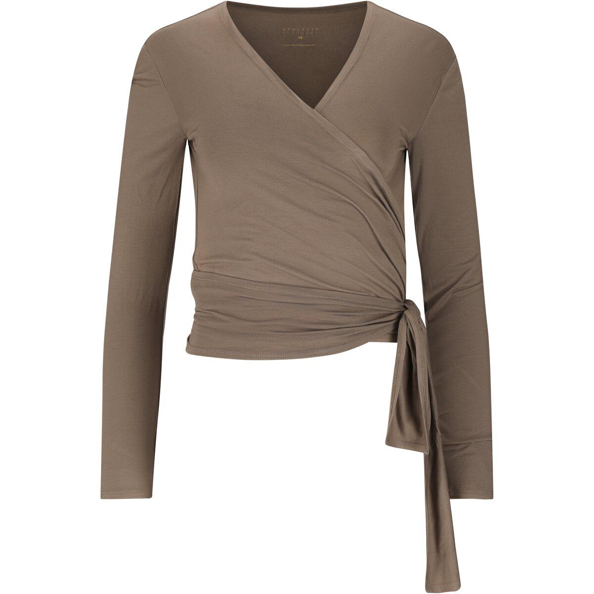 Athlecia Walyn Wrap Treningstrøye Dame Greige