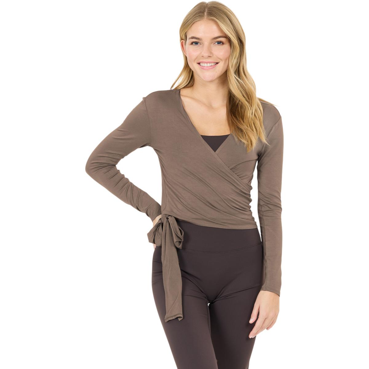 Athlecia Walyn Wrap Treningstrøye Dame Greige