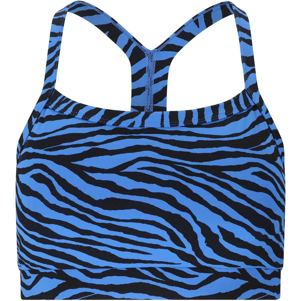 Athlecia Larissa v2 Printed Light Support Sports BH Dame Blue Zebra