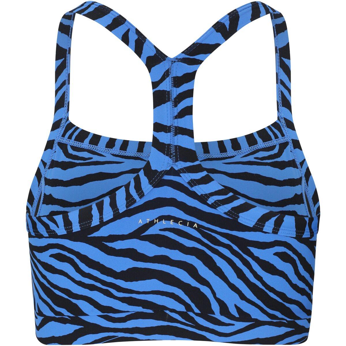 Athlecia Larissa v2 Printed Light Support Sports BH Dame Blue Zebra