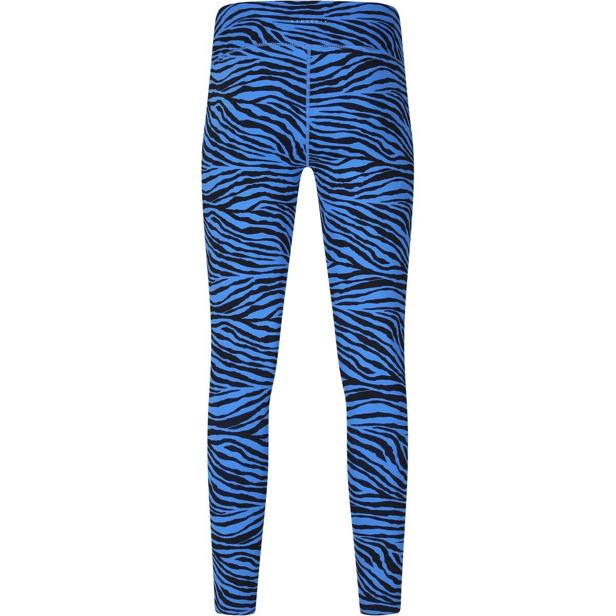 Athlecia Larissa v2 Waist Printed Træningstights Dame Blue Zebra