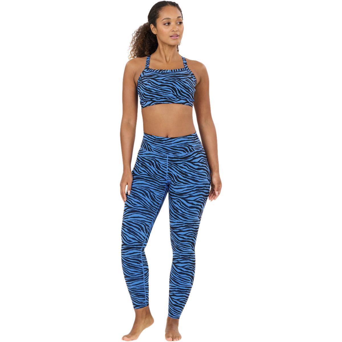 Athlecia Larissa v2 Waist Printed Træningstights Dame Blue Zebra
