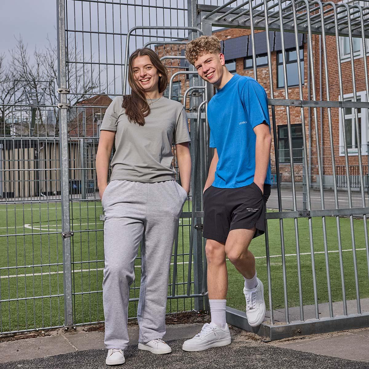 LES’ARCS Clairen Wide Leg Joggingbukser Børn Light Grey Melange