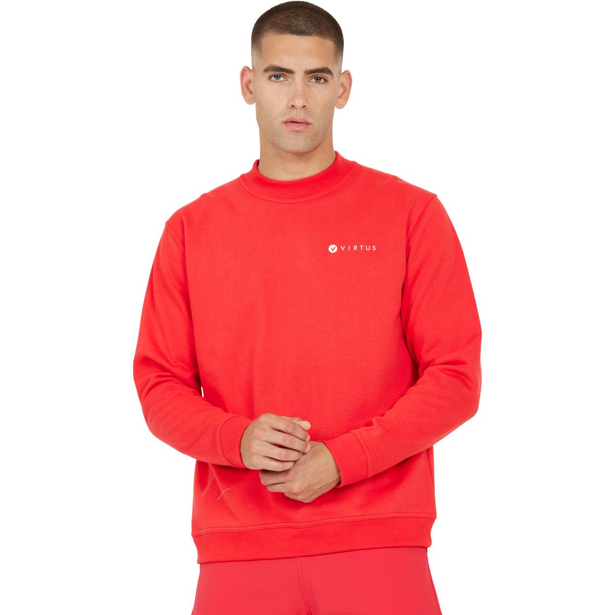 Virtus Dereck Crew Neck Sweatshirt Herre Tomato