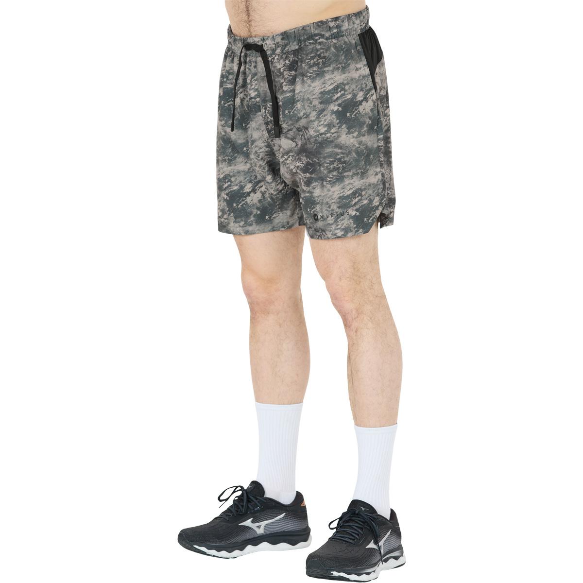 Virtus Deaglan Printed Løbeshorts Herre Grey/Beige